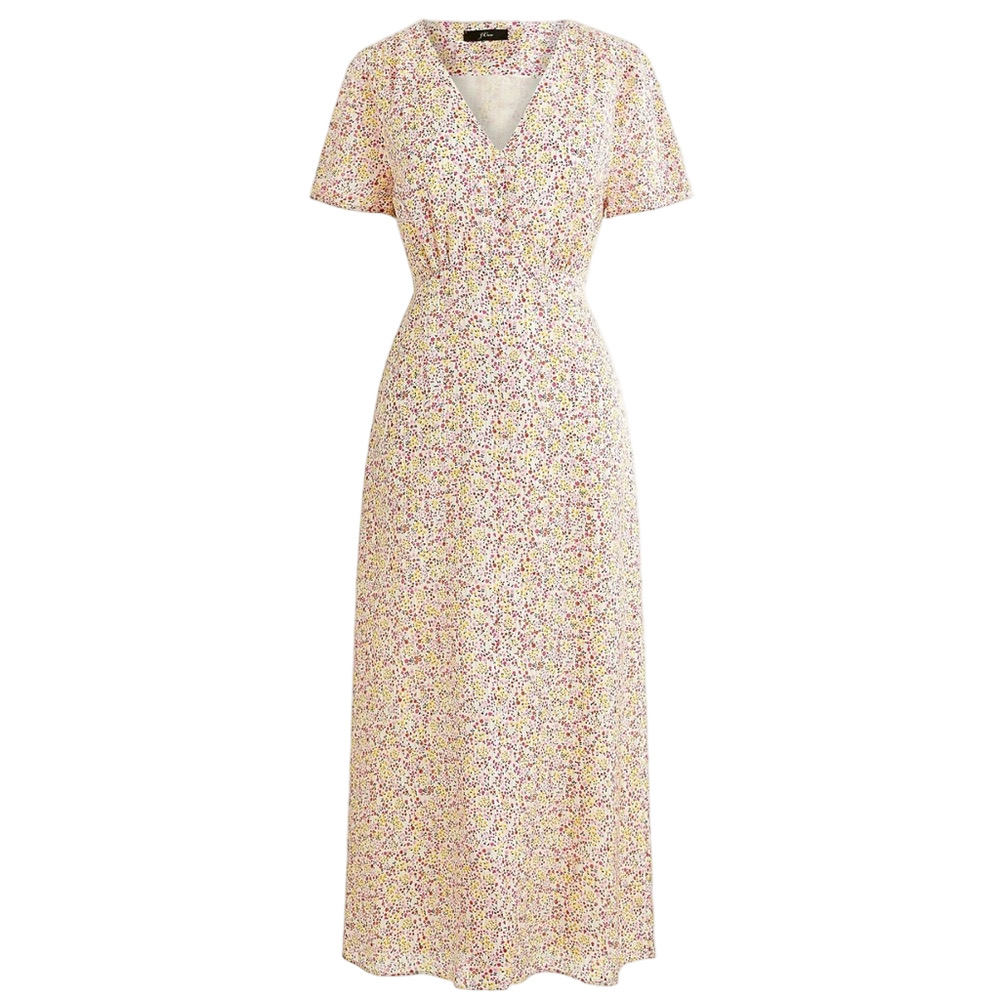 J. Crew Cottagecore V-neck Midi Maxi Dress in Field Day Floral Print size 16